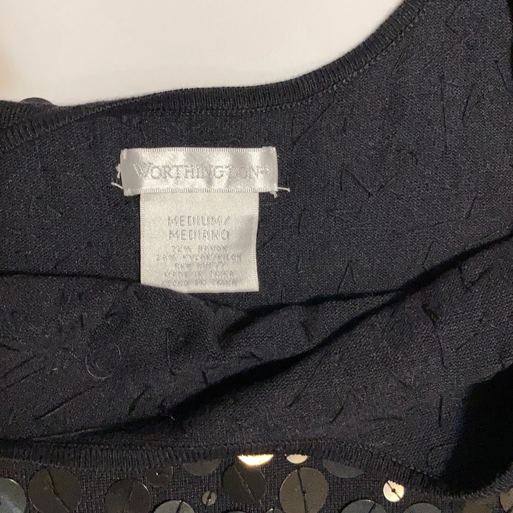 Knit sweater dress with black sequins - Picture 4 of 5